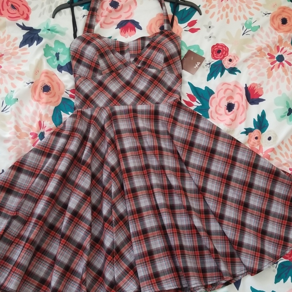 Retro Plaid Dress